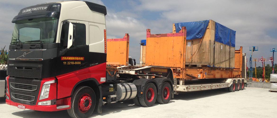 Transporte de fornos industriais