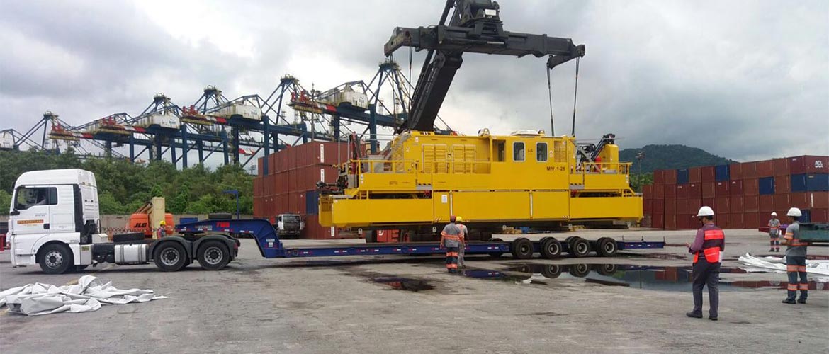 Transporte pesado de máquinas injetoras